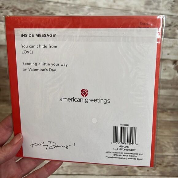 Valentine’s Day Card by American Greetings 6.25” x 6.25” Brand New in Package - Picture 4 of 4